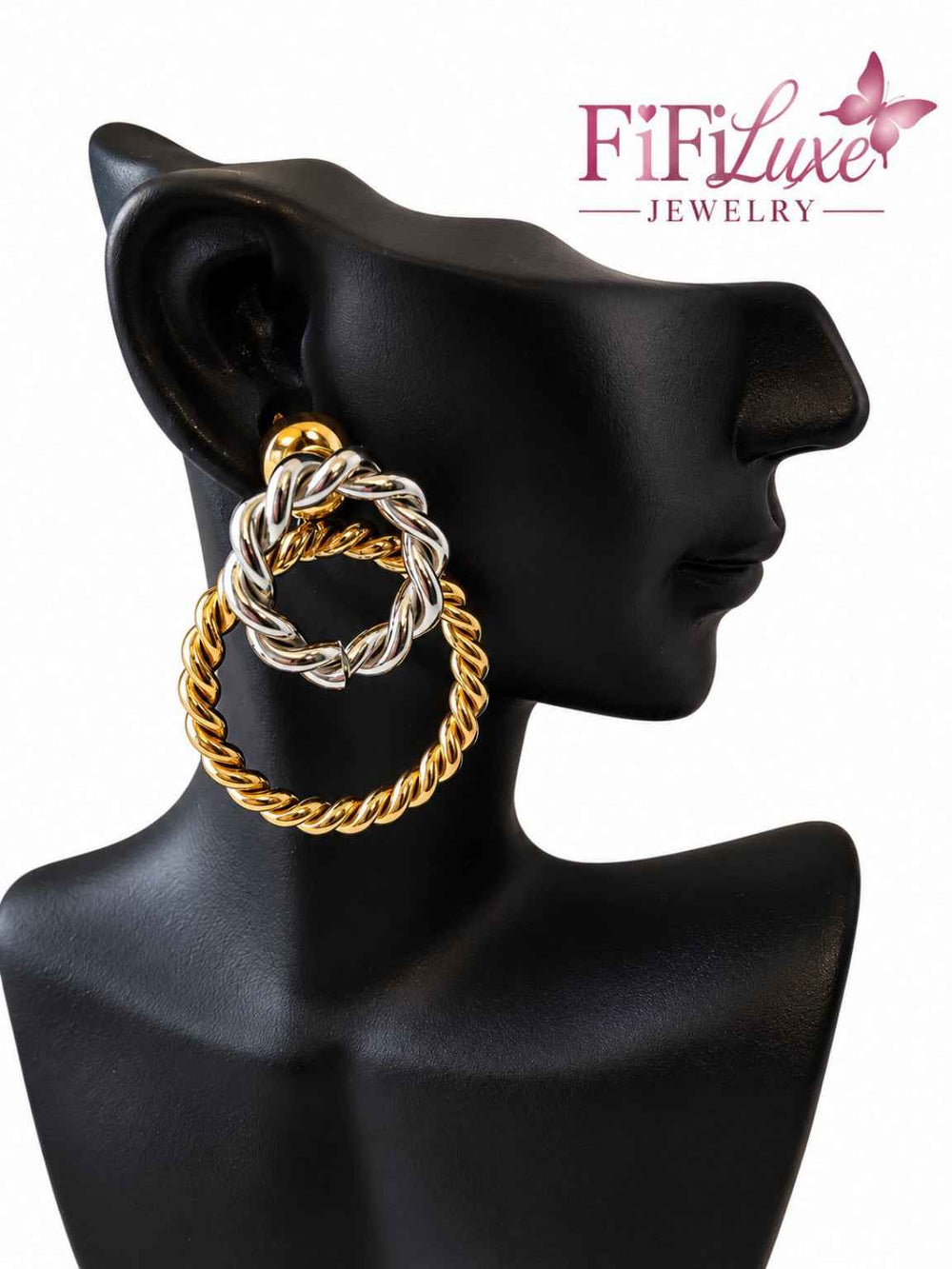 Sculpted Geometric Drop Earrings